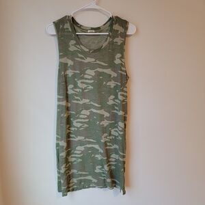 Monrow‎ Camo Dress Size Medium M Sleeveless Bodycon Military